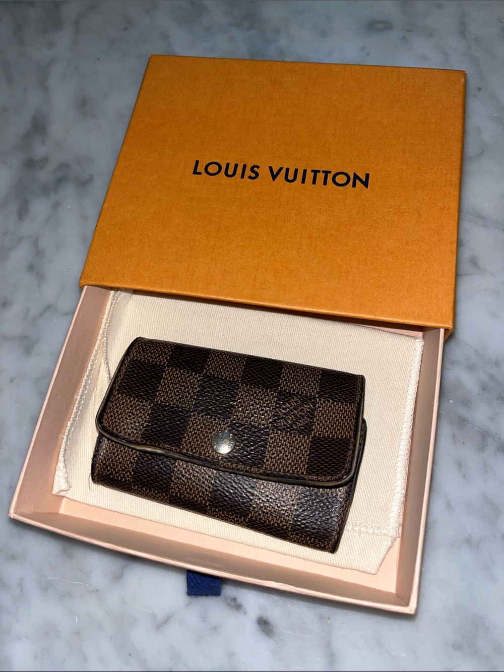 Louis Vuitton Damier Ebene 6 Ring Key Holder